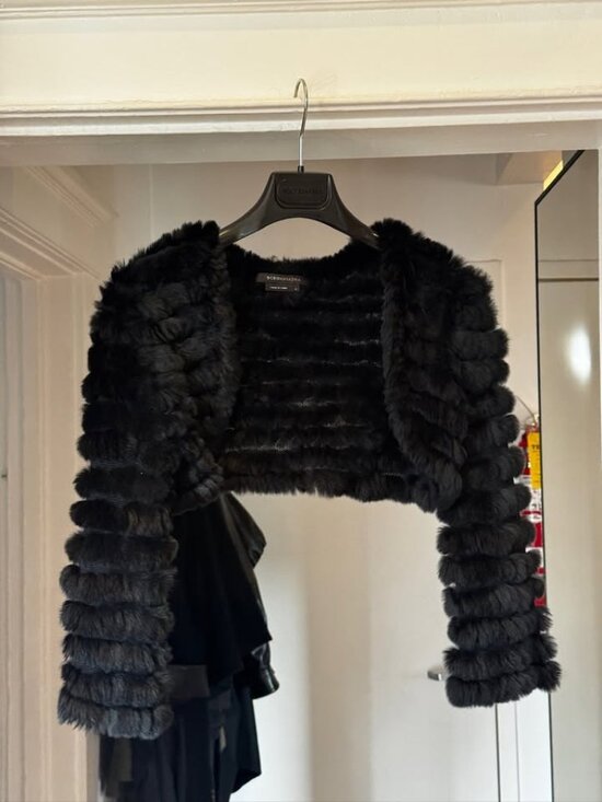 BCBGMaxAzria Jackets & Blazers - BCBG MAXAZRIA Rabbit Fur Bolero